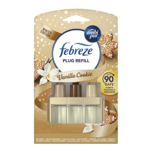 Febreze 3Volution Plug In Air Freshener Refill Vanilla Cookie Scent (7 x 20ml)